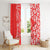 Hawaii Kauai Island Window Curtain Hibiscus Pattern Seamless Tribal Simple Red LT03 - Polynesian Pride