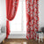 Custom Hawaii Kauai Island Window Curtain Hibiscus Pattern Seamless Tribal Simple Red LT03 - Polynesian Pride