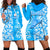 Custom Hawaii Kauai Island Hoodie Dress Hibiscus Pattern Seamless Tribal Simple Blue LT03 - Polynesian Pride