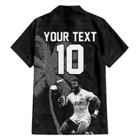 Custom Fiji Rugby Pacific Champions 2024 Family Matching Short Sleeve Bodycon Dress and Hawaiian Shirt Anniversary 7 Titles - Fijians Rugby and Tapa Hibiscus Black Art