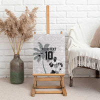 Custom Fiji Rugby Pacific Champions 2024 Canvas Wall Art Anniversary 7 Titles - Fijians Rugby and Tapa Hibiscus White Art