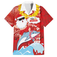 Hawaiian Mele Kalikimaka Family Matching Summer Maxi Dress and Hawaiian Shirt Funny Santa Riding Lei Dolphin with Kakau Tattoos - Polynesian Pride