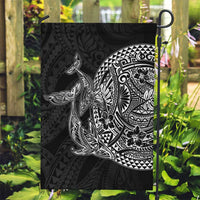 Hawaiian Whales Polynesian Art Motifs Garden Flag Black Color LT03 Garden Flag Black - Polynesian Pride