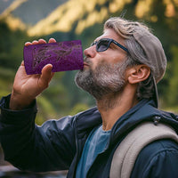 Hawaiian Whales Polynesian Art Motifs 4 in 1 Can Cooler Tumbler Purple Color - Polynesian Pride