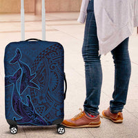 Hawaiian Whales Polynesian Art Motifs Luggage Cover Blue Color - Polynesian Pride