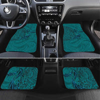Hawaiian Whales Polynesian Art Motifs Car Mats Turquoise Color - Polynesian Pride