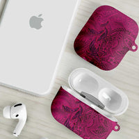 Hawaiian Whales Polynesian Art Motifs AirPods Case Pink Color - Polynesian Pride
