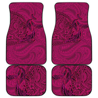 Hawaiian Whales Polynesian Art Motifs Car Mats Pink Color - Polynesian Pride