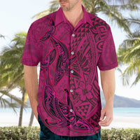Hawaiian Whales Polynesian Art Motifs Hawaiian Shirt Pink Color - Polynesian Pride