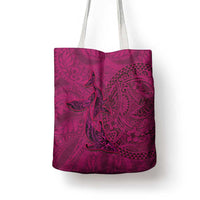 Hawaiian Whales Polynesian Art Motifs Tote Bag Pink Color - Polynesian Pride