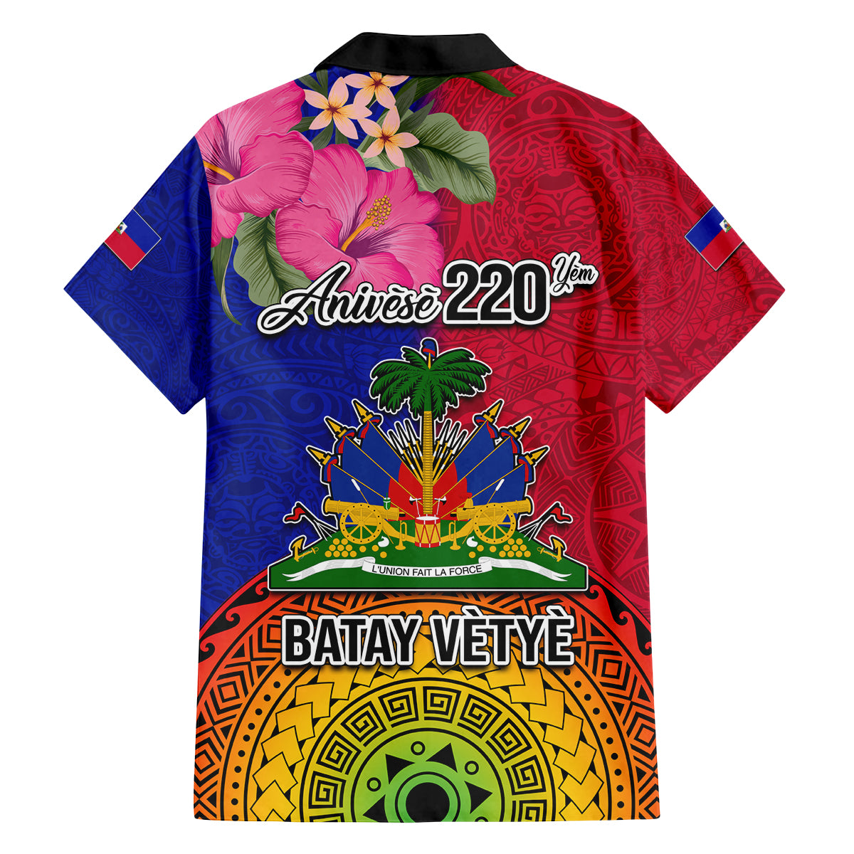 Haiti Battle of Vertieres Family Matching Puletasi Dress and Hawaiian Shirt The Haitian Revolution 220th Anniversary Polynesian Style LT03 - Polynesian Pride