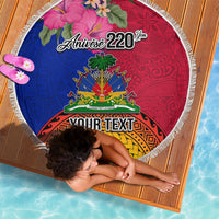 Personalised Haiti Battle of Vertieres Beach Blanket The Haitian Revolution 220th Anniversary Polynesian Style LT03 - Polynesian Pride