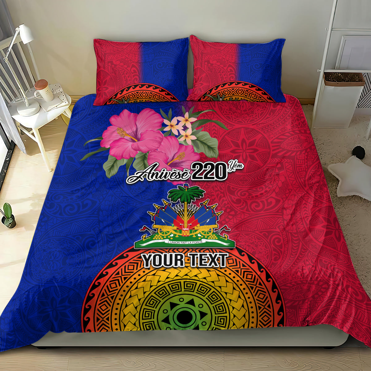 Personalised Haiti Battle of Vertieres Bedding Set The Haitian Revolution 220th Anniversary Polynesian Style LT03 - Polynesian Pride