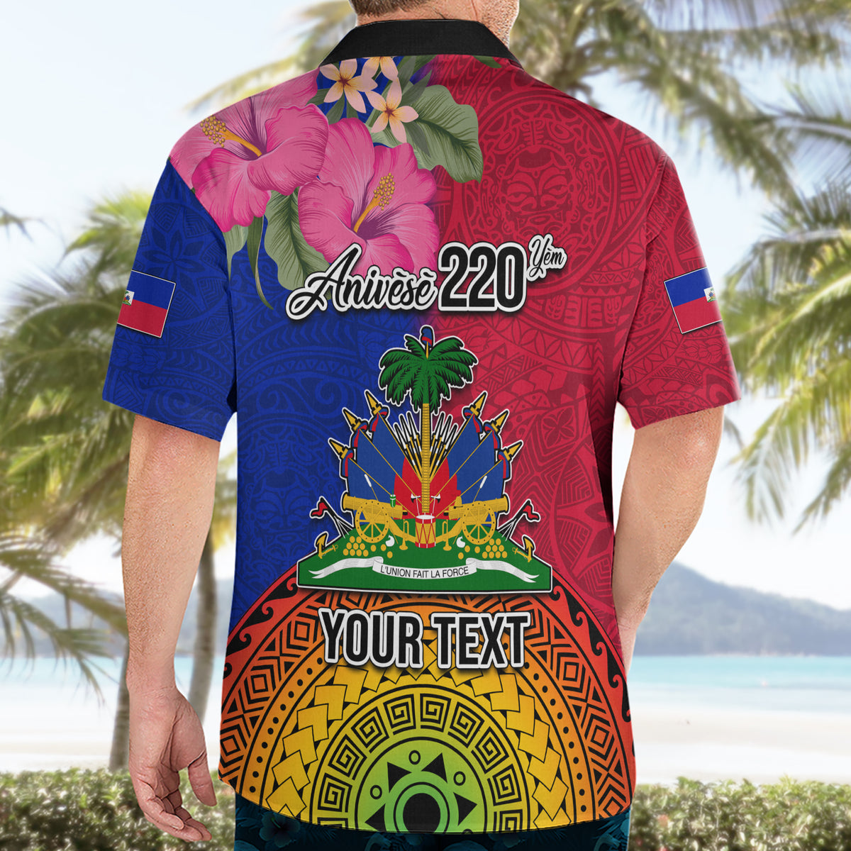 Personalised Haiti Battle of Vertieres Hawaiian Shirt The Haitian Revolution 220th Anniversary Polynesian Style LT03 - Polynesian Pride