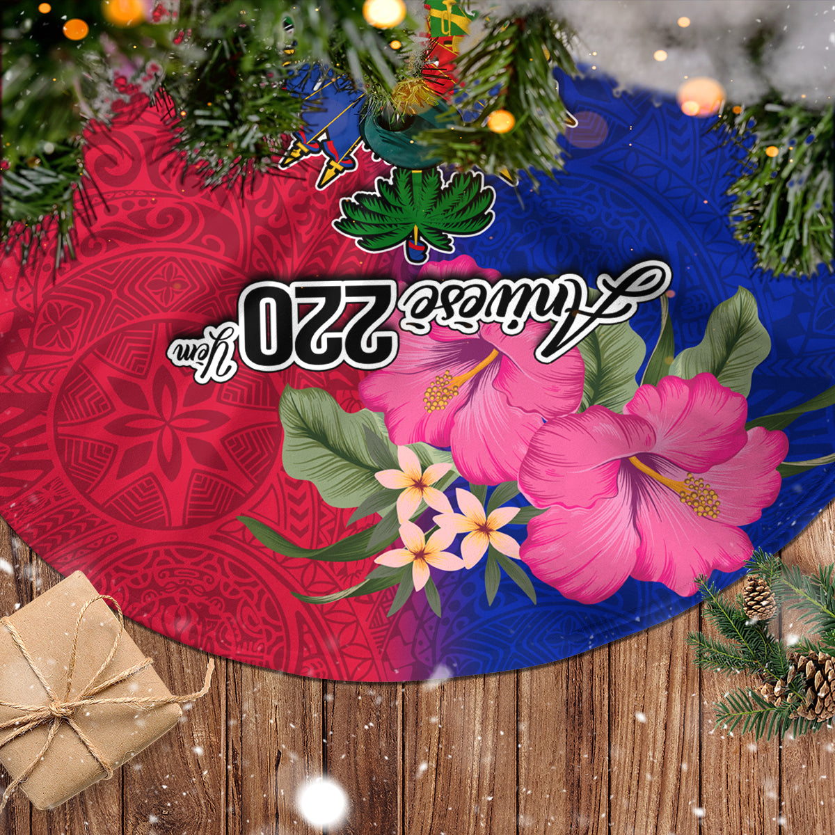 Personalised Haiti Battle of Vertieres Tree Skirt The Haitian Revolution 220th Anniversary LT03 - Polynesian Pride