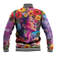 Polynesian Women Baseball Jacket Tropical Plant - Vibrant Surreal Dreamscape Vibe LT03 - Polynesian Pride