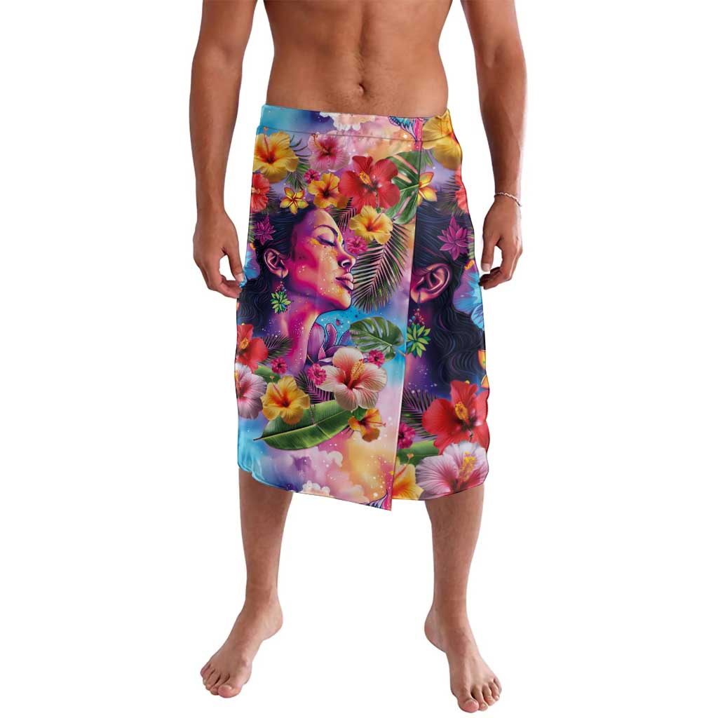 Polynesian Women Lavalava Tropical Plant - Vibrant Surreal Dreamscape Vibe