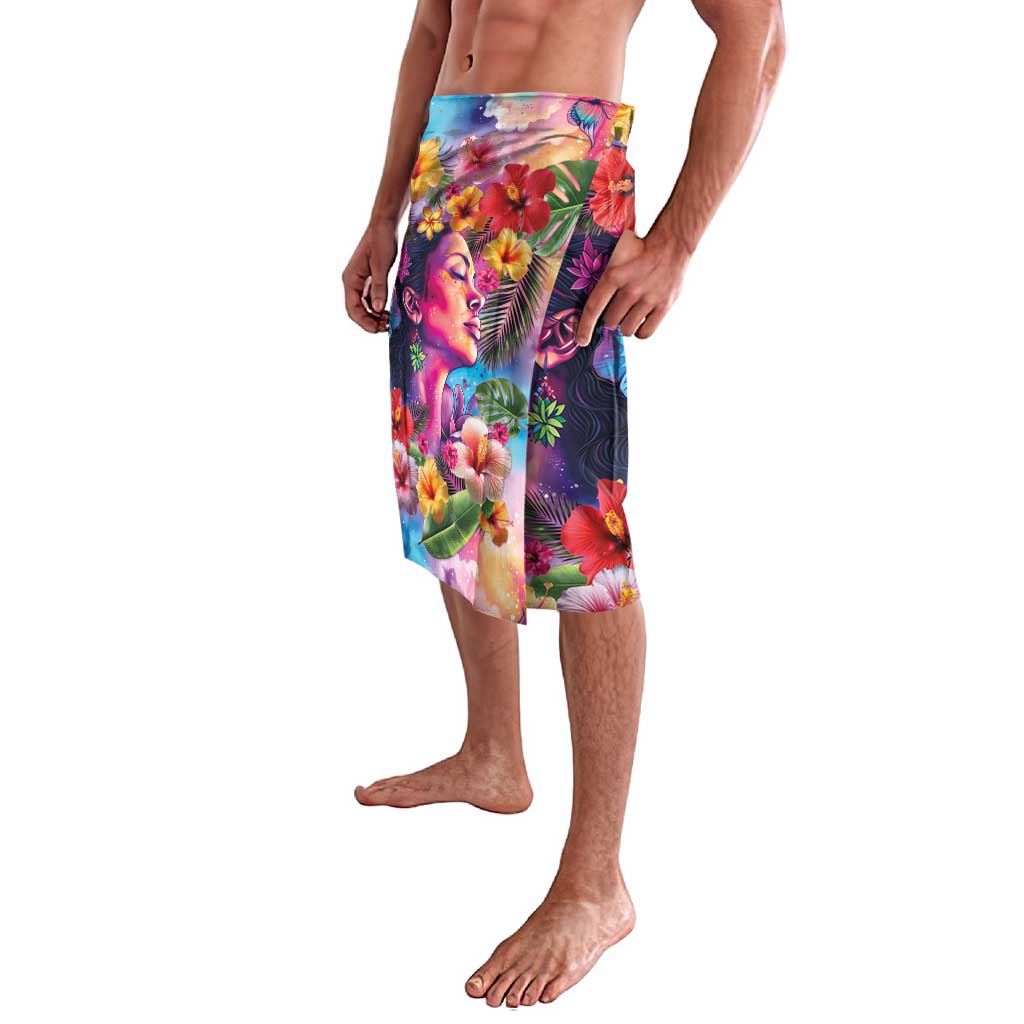 Polynesian Women Lavalava Tropical Plant - Vibrant Surreal Dreamscape Vibe