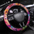 Polynesian Women Steering Wheel Cover Tropical Plant - Vibrant Surreal Dreamscape Vibe