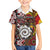 Personalised Aotearoa and Australia Together Family Matching Off The Shoulder Long Sleeve Dress and Hawaiian Shirt Koru and Kangaroo - Taniko with Aboriginal Motif