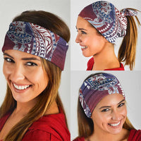 Hawaiian Manta Ray and Hammerhead Shark Tribal Tattoo Neck Gaiter with Polynesian Tribal Pattern Hawaii Flag Color LT03 - Polynesian Pride