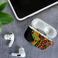 Hawaiian Manta Ray and Hammerhead Shark Tribal Tattoo AirPods Case with Polynesian Tribal Pattern Kanaka Maoli Flag Color