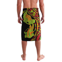 Hawaiian Manta Ray and Hammerhead Shark Tribal Tattoo Lavalava with Polynesian Tribal Pattern Kanaka Maoli Flag Color LT03 - Polynesian Pride