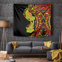 Hawaiian Manta Ray and Hammerhead Shark Tribal Tattoo Tapestry with Polynesian Tribal Pattern Kanaka Maoli Flag Color LT03 Multicolor - Polynesian Pride