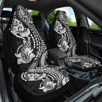 Hawaiian Manta Ray and Hammerhead Shark Tribal Tattoo Car Seat Cover with Polynesian Tribal Pattern Black-White Color LT03 One Size Multicolor - Polynesian Pride