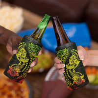 Hawaiian Manta Ray and Hammerhead Shark Tribal Tattoo 4 in 1 Can Cooler Tumbler with Polynesian Tribal Pattern Reggae Style LT03 - Polynesian Pride