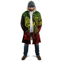 Hawaiian Manta Ray and Hammerhead Shark Tribal Tattoo Cloak with Polynesian Tribal Pattern Reggae Style