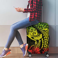 Hawaiian Manta Ray and Hammerhead Shark Tribal Tattoo Luggage Cover with Polynesian Tribal Pattern Reggae Style LT03 - Polynesian Pride