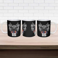 Super Samoa-Six Eight Five to The World Ceramic Mug Traditional Samoan Tattoo Black Color