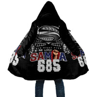 Super Samoa-Six Eight Five to The World Cloak Traditional Samoan Tattoo Black Color