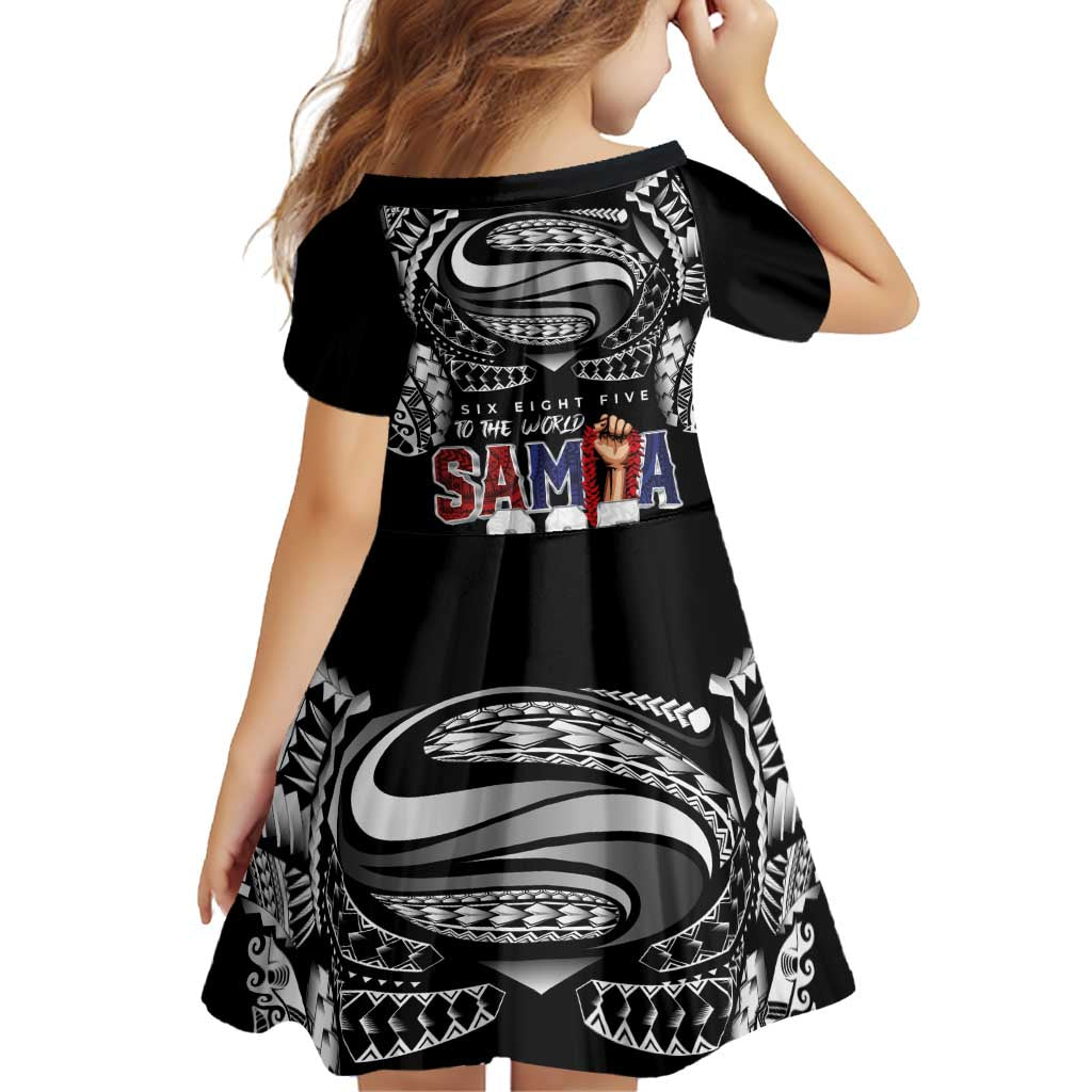 Super Samoa-Six Eight Five to The World Family Matching Puletasi and Hawaiian Shirt Traditional Samoan Tattoo Black Color LT03 - Polynesian Pride