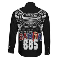 Super Samoa-Six Eight Five to The World Family Matching Puletasi and Hawaiian Shirt Traditional Samoan Tattoo Black Color LT03 - Polynesian Pride