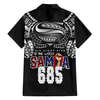 Super Samoa-Six Eight Five to The World Family Matching Summer Maxi Dress and Hawaiian Shirt Traditional Samoan Tattoo Black Color LT03 - Polynesian Pride