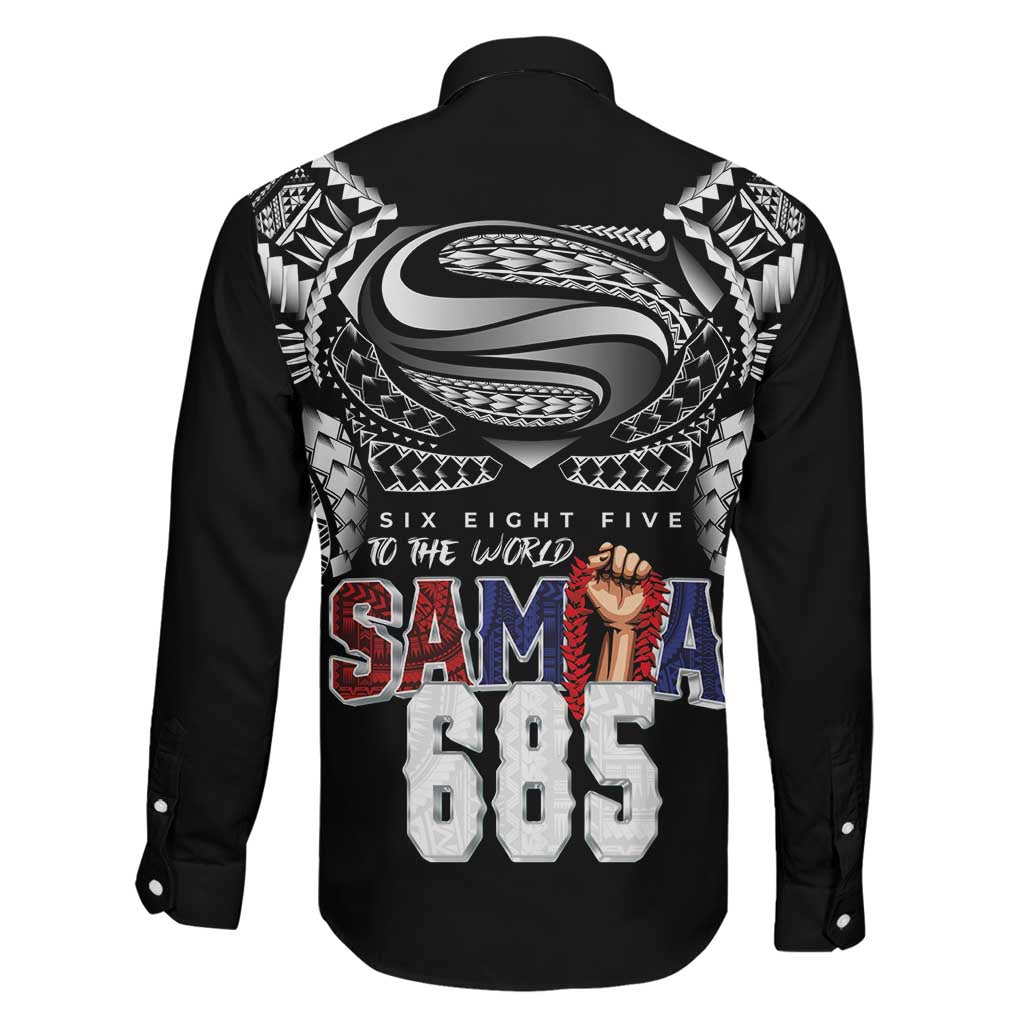 Super Samoa-Six Eight Five to The World Family Matching Summer Maxi Dress and Hawaiian Shirt Traditional Samoan Tattoo Black Color LT03 - Polynesian Pride