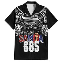 Super Samoa-Six Eight Five to The World Hawaiian Shirt Traditional Samoan Tattoo Black Color LT03 Black - Polynesian Pride