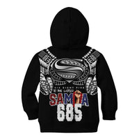 Super Samoa-Six Eight Five to The World Kid Hoodie Traditional Samoan Tattoo Black Color LT03 - Polynesian Pride