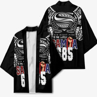 Super Samoa-Six Eight Five to The World Kimono Traditional Samoan Tattoo Black Color