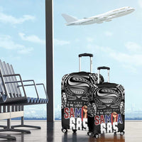 Super Samoa-Six Eight Five to The World Luggage Cover Traditional Samoan Tattoo Black Color LT03 - Polynesian Pride