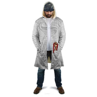 Super Samoa-Six Eight Five to The World Cloak Traditional Samoan Tattoo All White