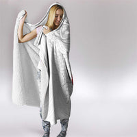 Super Samoa-Six Eight Five to The World Hooded Blanket Traditional Samoan Tattoo All White LT03 - Polynesian Pride