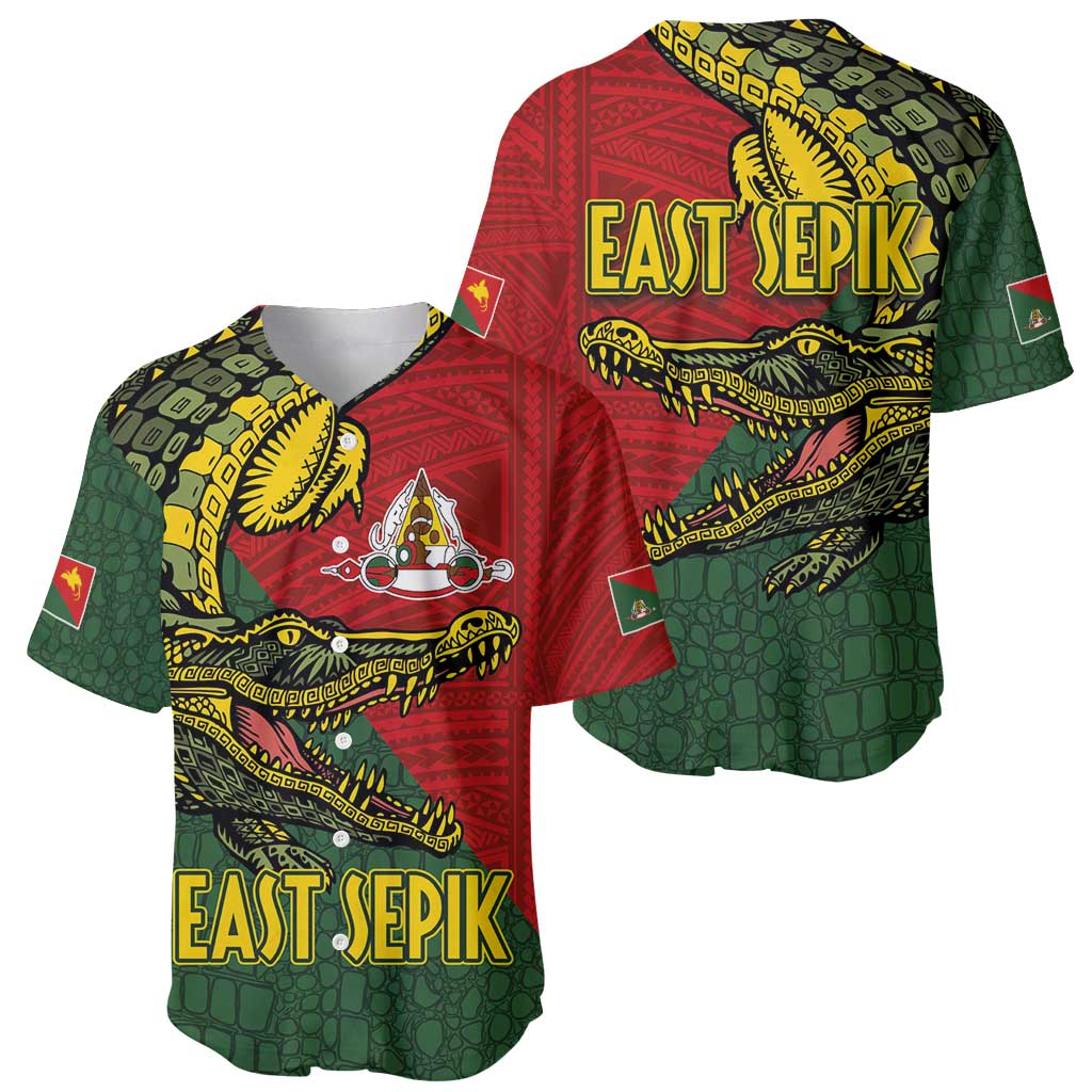 Sepik River Crocodile & Arts Festival Melanesian Pattern Baseball Jersey LT03 - Polynesian Pride