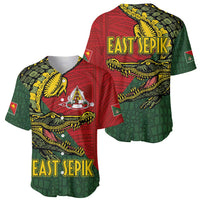 Sepik River Crocodile & Arts Festival Melanesian Pattern Baseball Jersey LT03 - Polynesian Pride