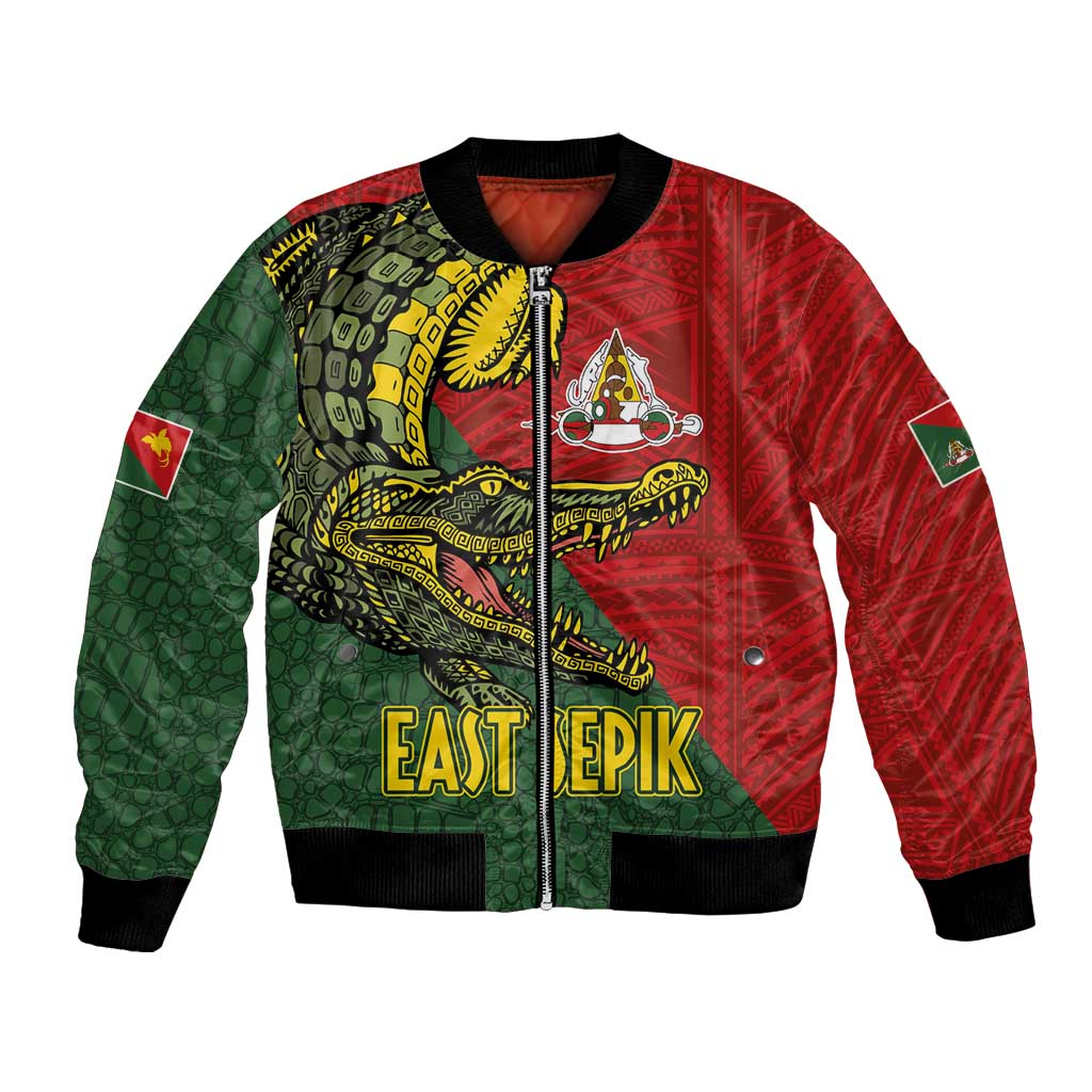 Sepik River Crocodile & Arts Festival Melanesian Pattern Bomber Jacket