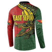 Sepik River Crocodile & Arts Festival Melanesian Pattern Button Sweatshirt LT03 - Polynesian Pride