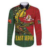 Sepik River Crocodile & Arts Festival Melanesian Pattern Family Matching Long Sleeve Bodycon Dress and Hawaiian Shirt