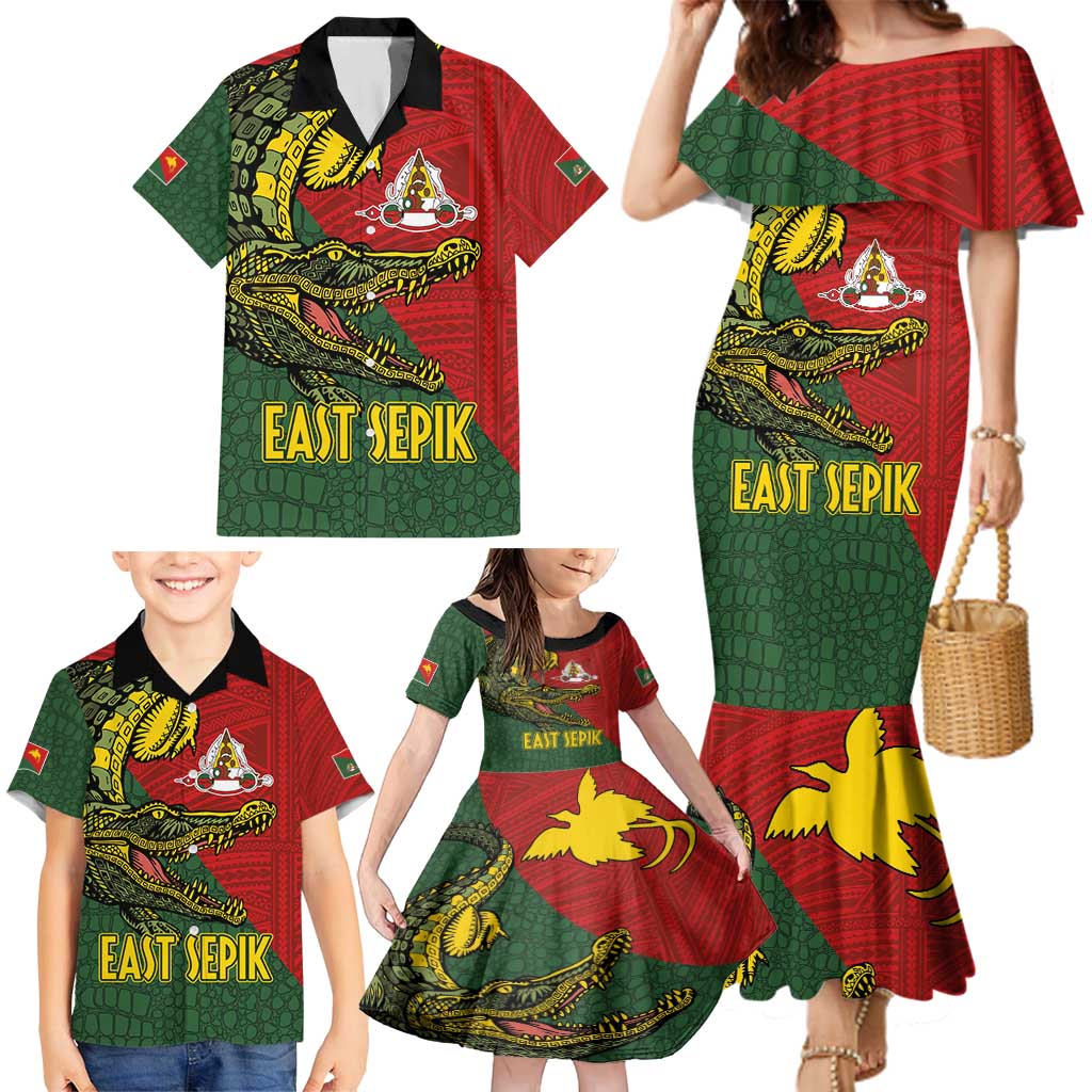 Sepik River Crocodile & Arts Festival Melanesian Pattern Family Matching Mermaid Dress and Hawaiian Shirt LT03 - Polynesian Pride